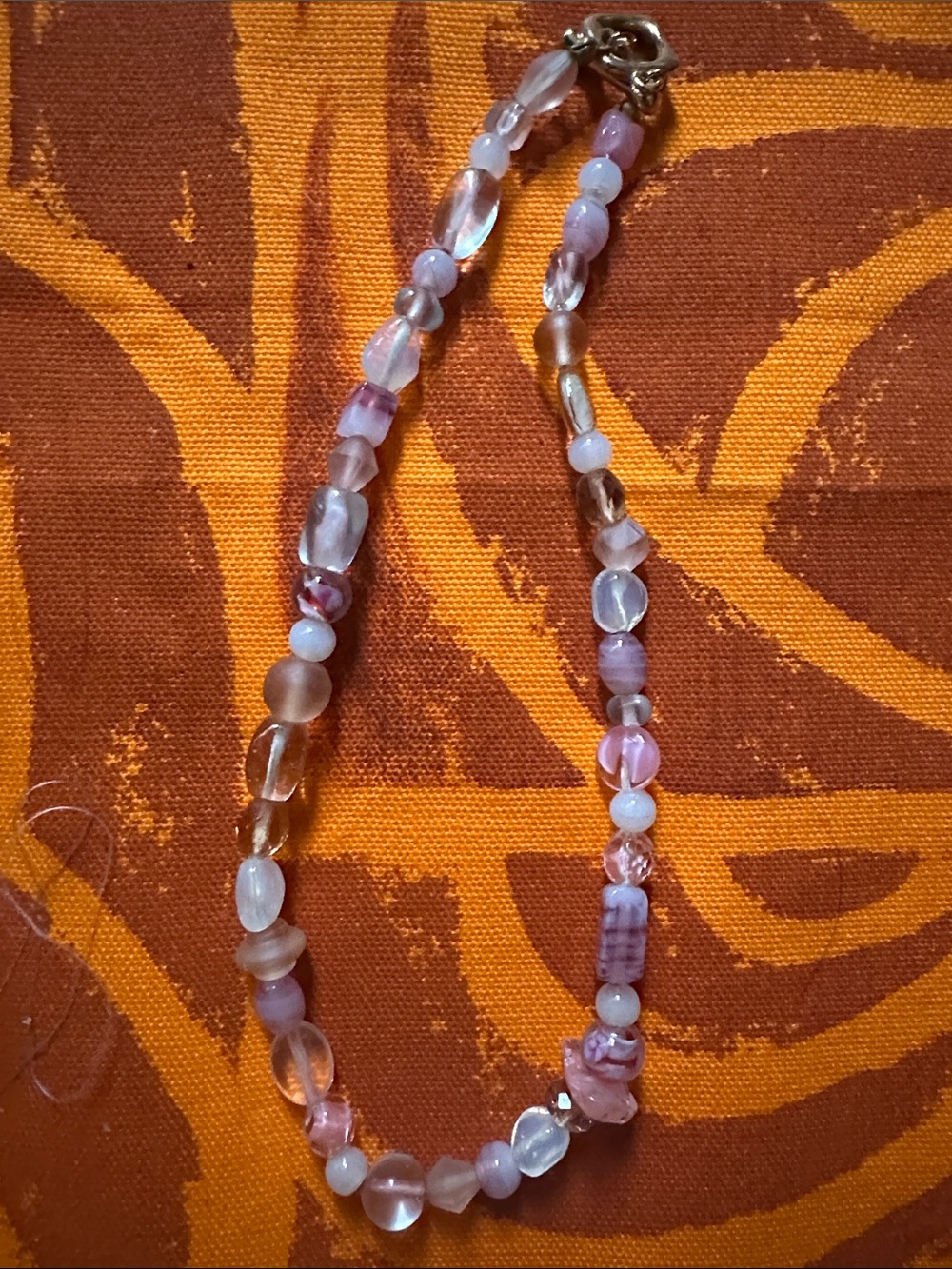 Handcrafted Pink Beaded Women's Necklace